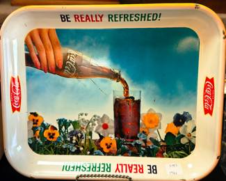 1961 Coca-Cola Beverage Tray Be Really Refreshed