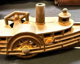 Vintage Cast Iron Paddle Wheel Toy