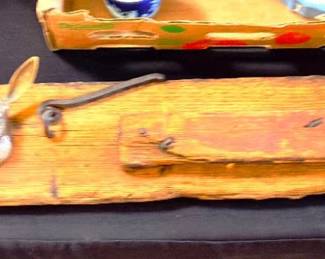 Wood Brass Coat Hanger