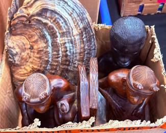 Carved Figures and Mushroom