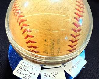 Clevenad Indians Signed Baseball