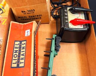 Lionel Trains Control Transformer and Car