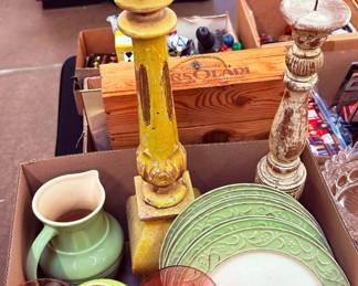 Candle Sticks and Glassware