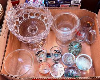 Paper Weights and Glassware