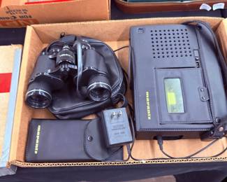 Binoculars and recorder