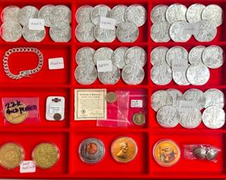 Copies American Eagles some Gold Plated Collectibles
