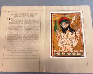 Replica Hand Colored Woodcut