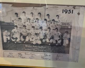 1951 Winston Salem Cardinals Team Photo (Bundled with Baseball)