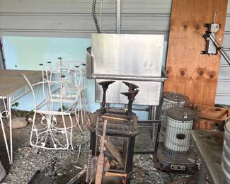 Industrial sink, kerosene heaters & more!