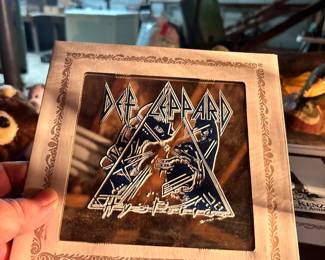 vintage 1980s Def Leppard carnival prize mirror