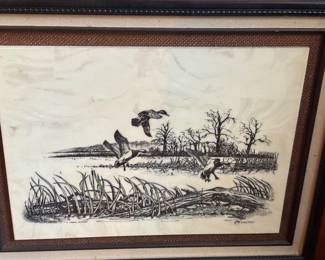 Signed and Numbered Marble Duck art work