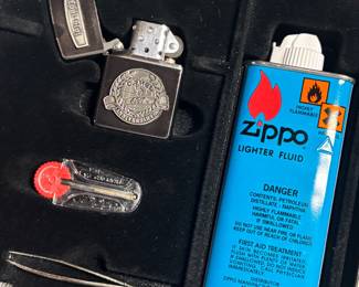 Rare 80th Anniversary Camel Zippo light in box with accessories