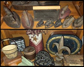 Antique Irons and Much More