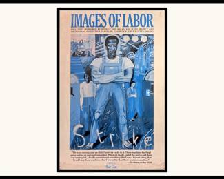 Framed Images of Labor Poster by Sue Coe