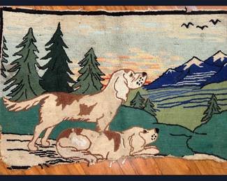 Old Hand Hooked Rug: Needs some TLC, So Cute Though