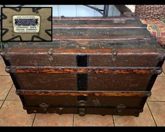 Straightback Trunk Co Antique Trunk with Drawers