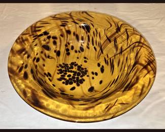 Murano Glass Style Tortoise Shell Bowl