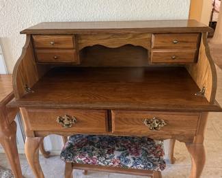 QUEEN ANNE DESK AND BENCH