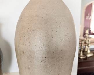 Large antique salt glaze stoneware storage jar