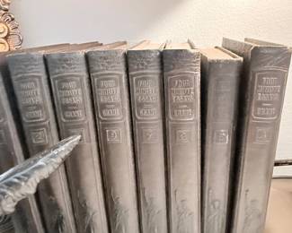 Antique Book of Knowledge encyclopedia set with bookends