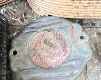 Vintage pottery fish-form serving platter