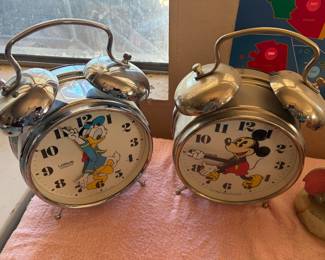 Mickey Mouse and Donald Duck Clocks