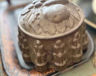 Antique tin fruit pudding mold