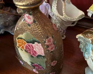 Nippon moriage rose perfume bottle