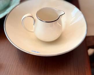 Vintage ironstone creamer and underplate