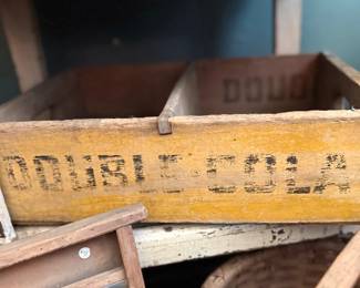 Vintage Double Cola wood advertising crate