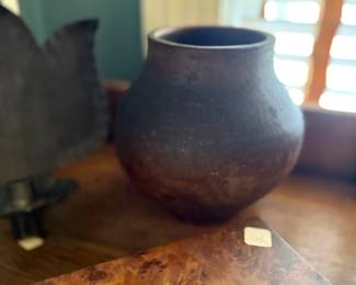 Early blackware pottery vessel