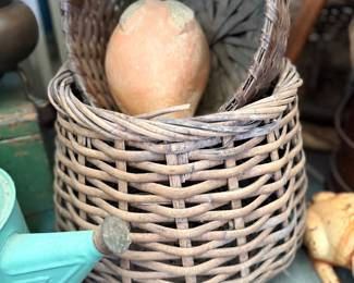 Antique woven gathering baskets