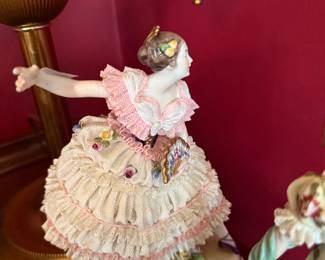 Dresden lace ballerina figurine