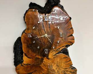 Mid Century Wood Clock