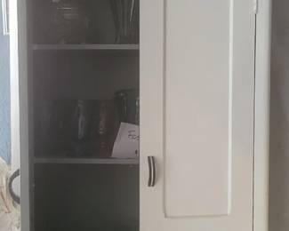 Lamps, wooden cabinet