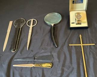 Seiko Watch, Magnifying Glass, Letter Opener More