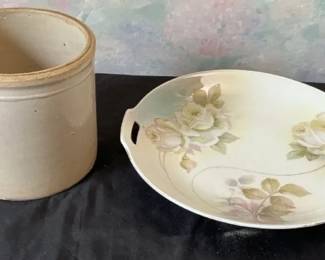 J.S.V. Charger Stoneware Crock