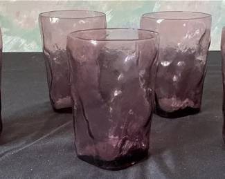 Purple Textured Drinking Glasses
