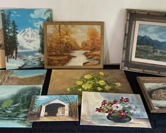 10 Hand Painted Canvases