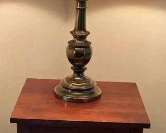 Antique Sheraton Style End Table Stiffel Lamp