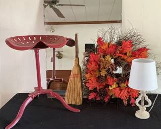 Red Metal Tractor Seat Bar Stool More