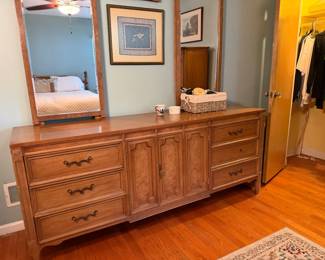 Lowboy Dresser w/Mirrors