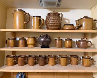 Stoneware Cups and Teapots