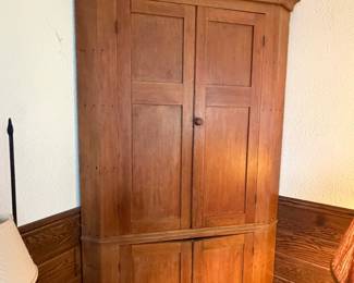 Pine Corner Cabinet
