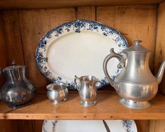 Pewter Tea and Serving Pieces