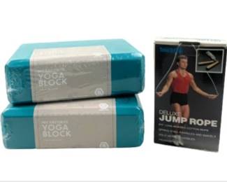 Two Yoga Blocks And A Deluxe Jump Rope