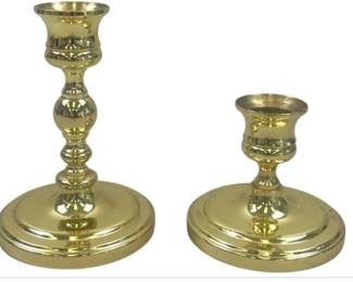 Two Vintage Baldwin Brass Candlestick Holders