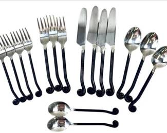 Treble Clef Flatware With Wrought Iron Handles - Mixed Set