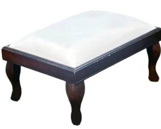 Queen Anne Style Cherry Wood Foot Stool