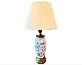 Ginger Jar Floral And Insect Lamp